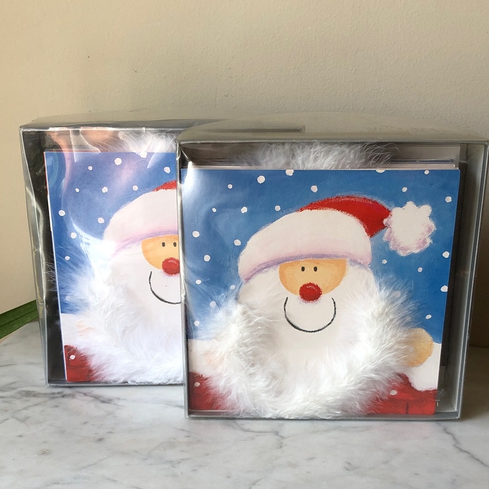 Holiday Santa Christmas Cards - 2 Boxes New